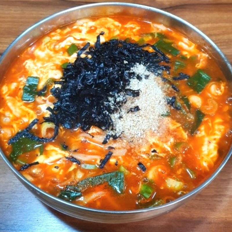 전국맛집 [봉평메밀마당] - 장칼국수 5인분 / 강릉식 얼큰, 1세트, 1.1kg