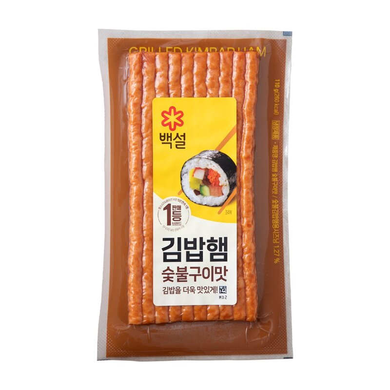 백설 숯불구이맛 김밥햄, 110g, 1개