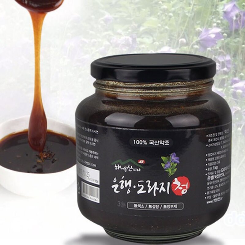 [fafishop] 약초인 은행도라지청 1kg 국산도라지 국산은행 무설탕 도라지청