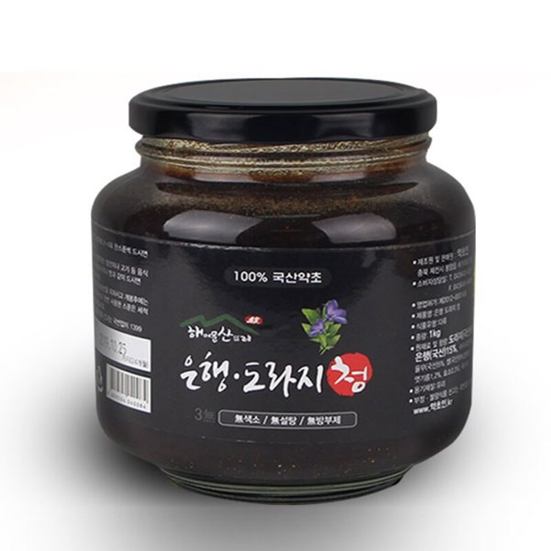 [fafishop] 약초인 은행도라지청 1kg 국산도라지 국산은행 무설탕 도라지청