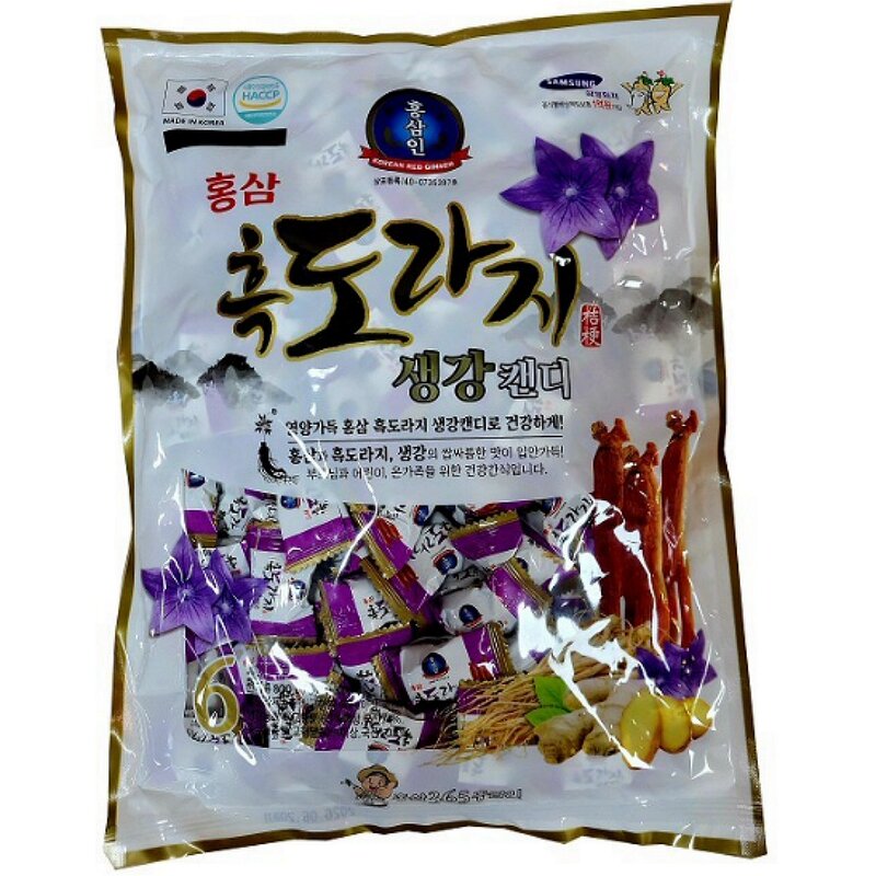 홍삼인 홍삼 흑도라지 생강 캔디 800g, 1개, 상세페이지 참조