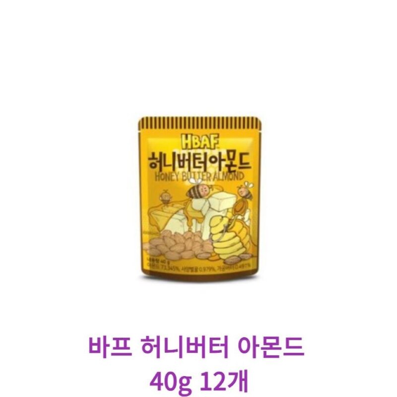 바프 허니버터 아몬드 40g 12개