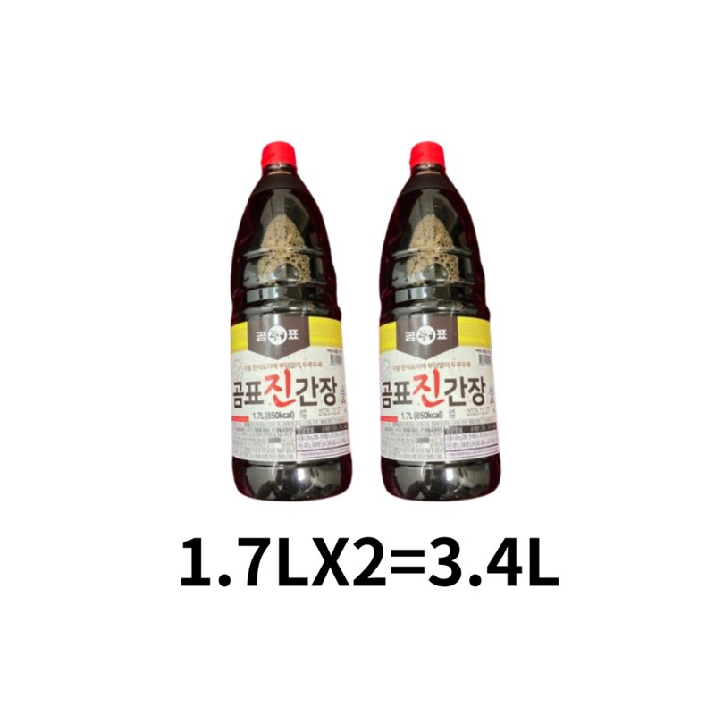 곰표 진간장, 3.4L, 1개