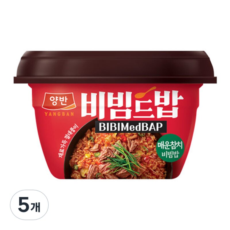 동원 양반 비빔드밥 매운참치 비빔밥 컵, 3개, 272.5g