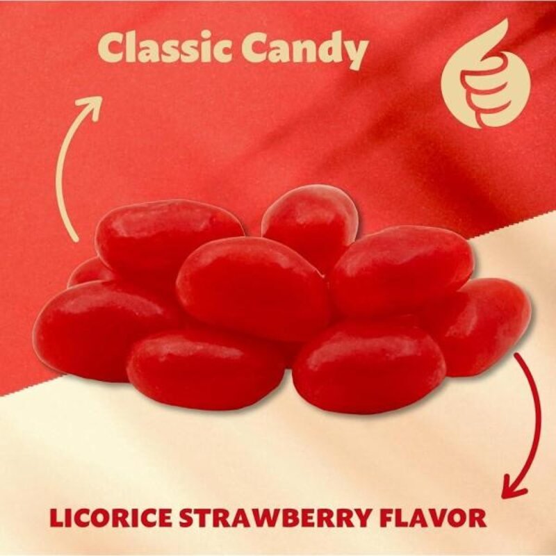 Strawberry Licorice Jelly Beans Candy Classic Treat 2-Pound Pack