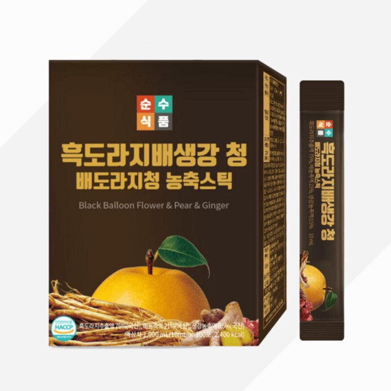 흑 도라지 배 생강 배도라지 청 진액 스틱 100포