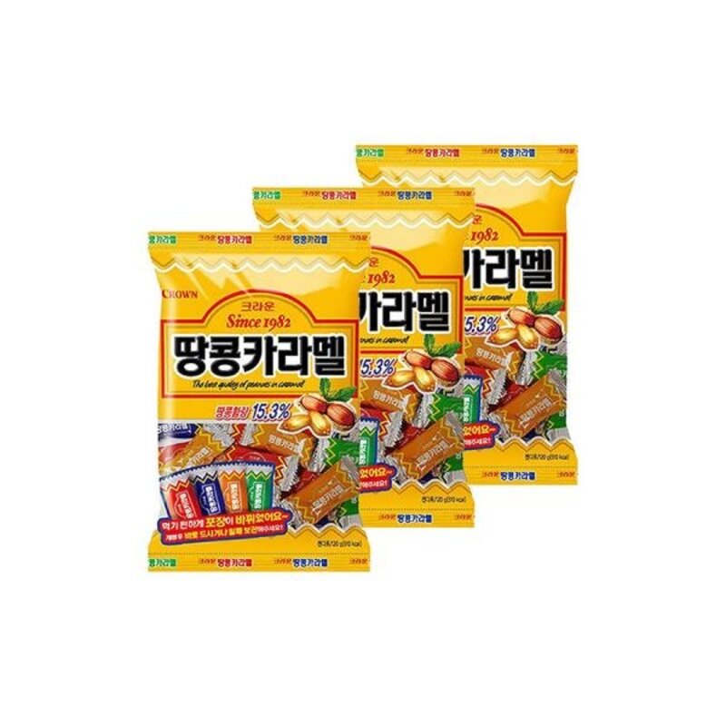 크라운 땅콩카라멜 120gx5개