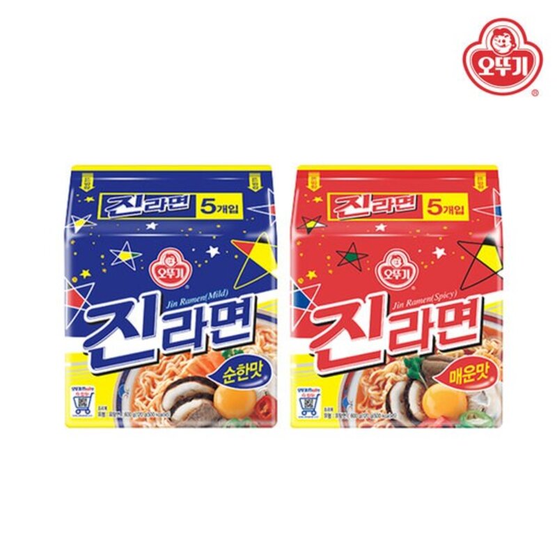 오뚜기 진라면 순한맛 매운맛 120g 20개, 진라면매운맛20개