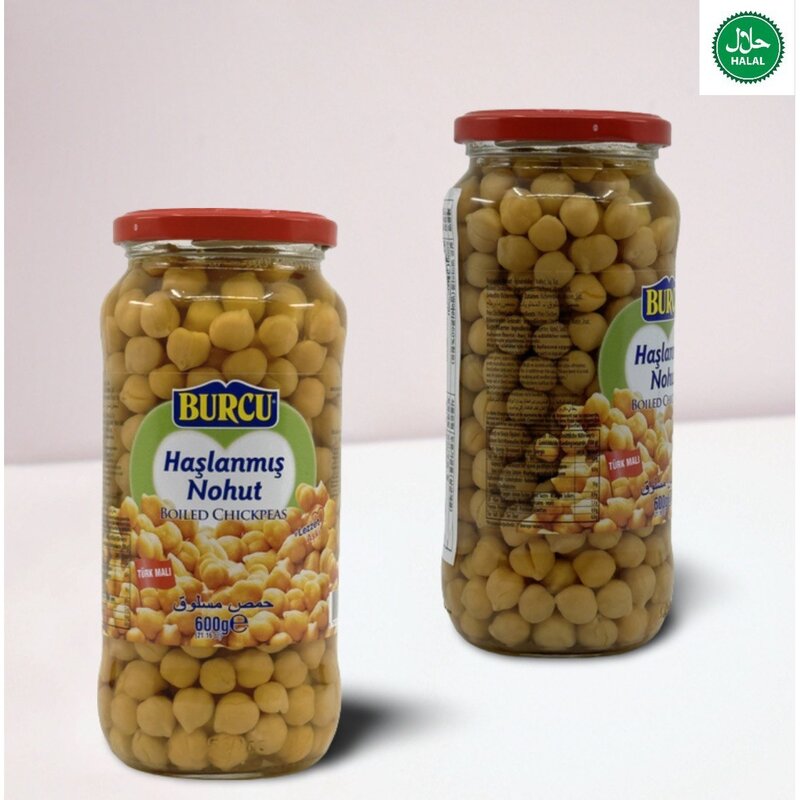 Turkish Burcu Boiled Chickpeas Halal 터키 부르쿠 삶은 병아리콩 할랄, 1개, 600mg