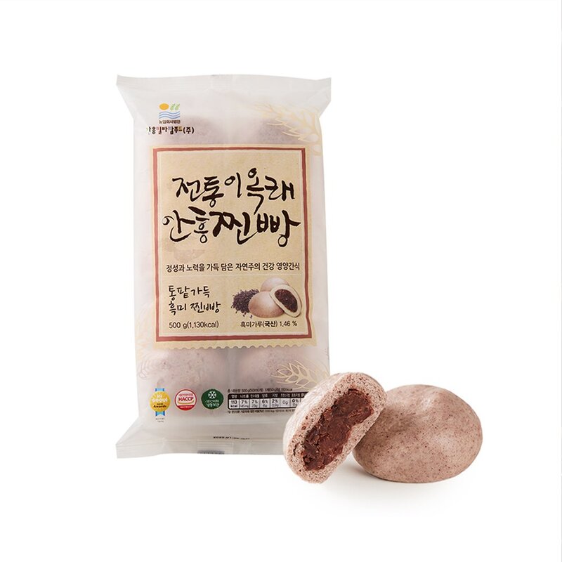 전통 이옥래 안흥찐빵 10개입 흑미, 10개, 50g