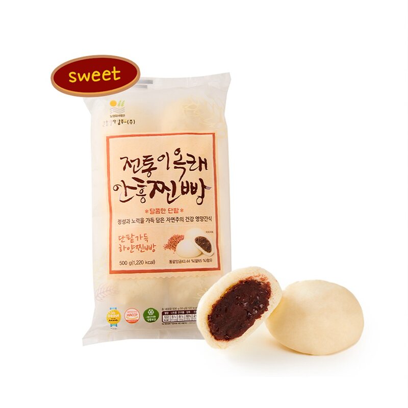 전통 이옥래 안흥찐빵 10개입 달콤한단팥, 10개, 50g