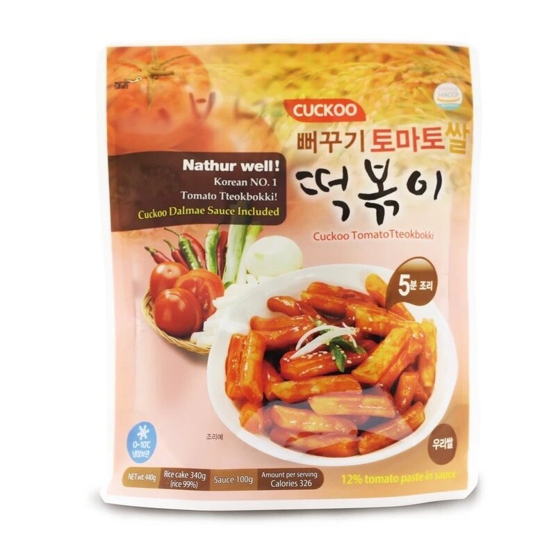 [뻐꾸기] 토마토쌀떡볶이 440g, 주황색