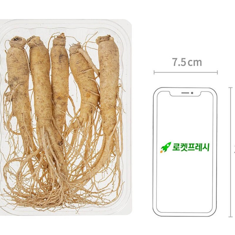 국내산 수삼 5~8뿌리, 200g, 1팩