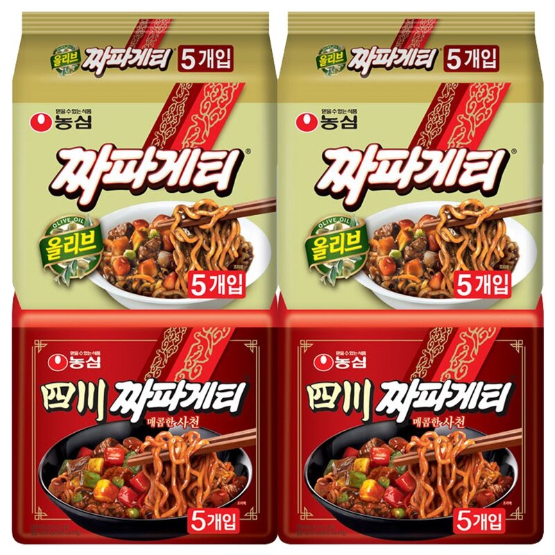 농심 사천 짜파게티 + 짜파게티, 10개