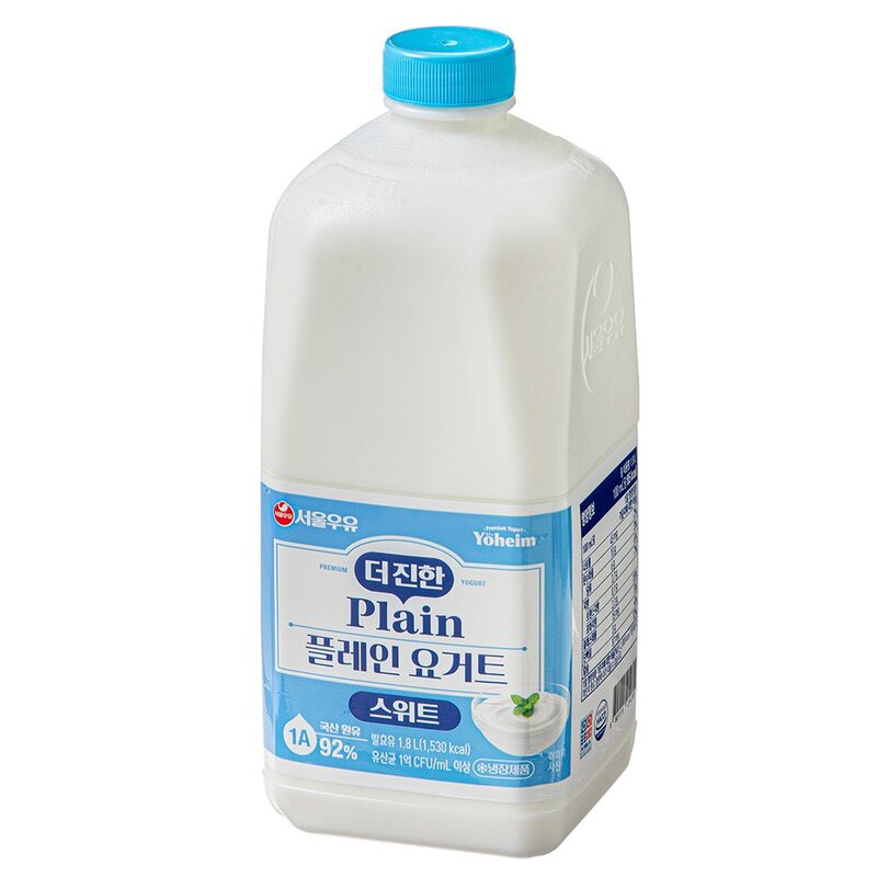 서울우유 더 진한 스위트 플레인 요거트, 1.8L, 1개