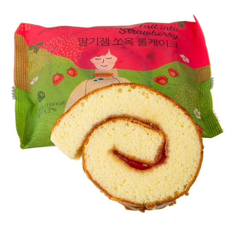 밀러가또 딸기잼 쏘옥 롤케이크 (냉동), 300g, 1개