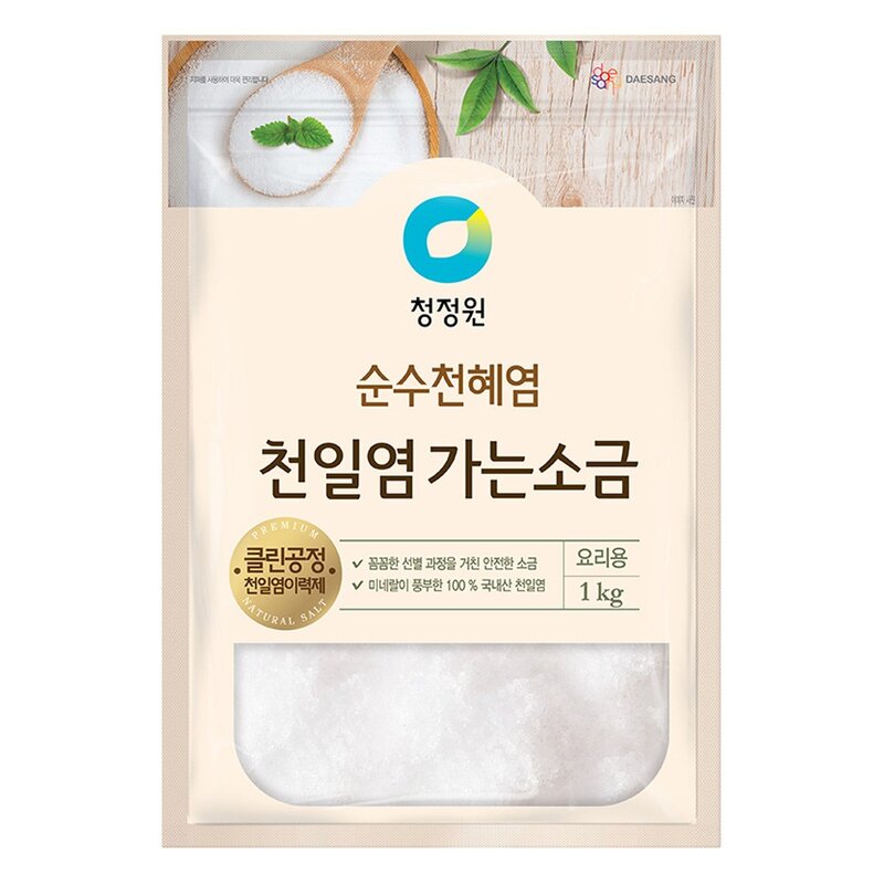 청정원 천일염 가는 소금, 1kg, 1개