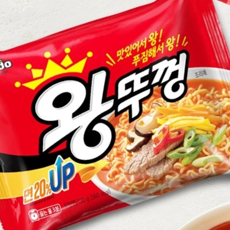 왕뚜껑 봉지라면 130g, 8개