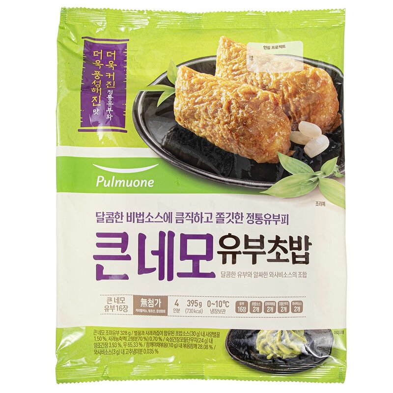 풀무원 큰네모 유부초밥, 395g, 1개