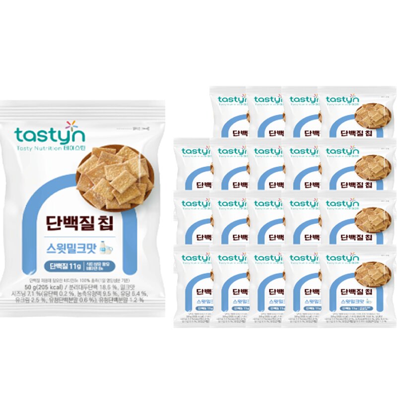 테이스틴 단백질 칩 스윗밀크맛, 50g, 10개