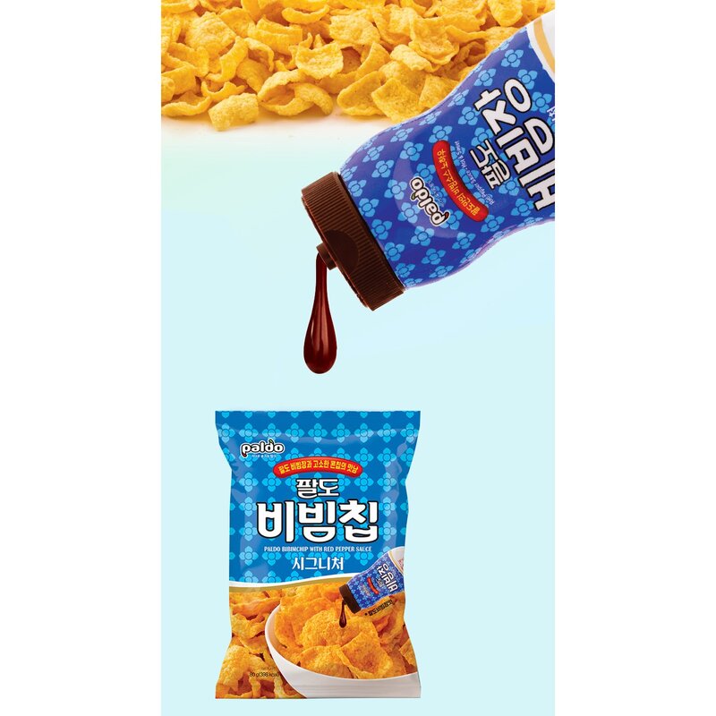 팔도 비빔칩 시그니처 스낵, 80g, 4개