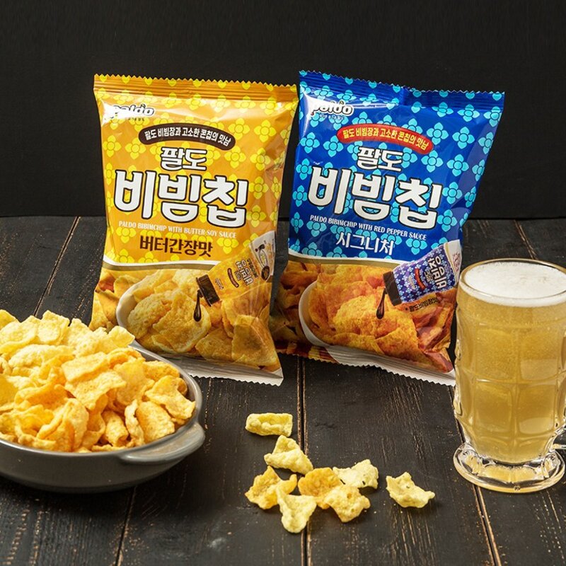 팔도 비빔칩 시그니처 스낵, 80g, 4개