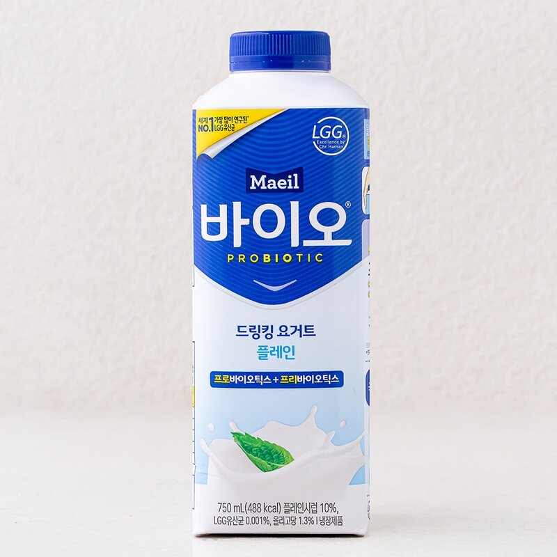 매일바이오 드링킹 플레인 요구르트, 750ml, 2개