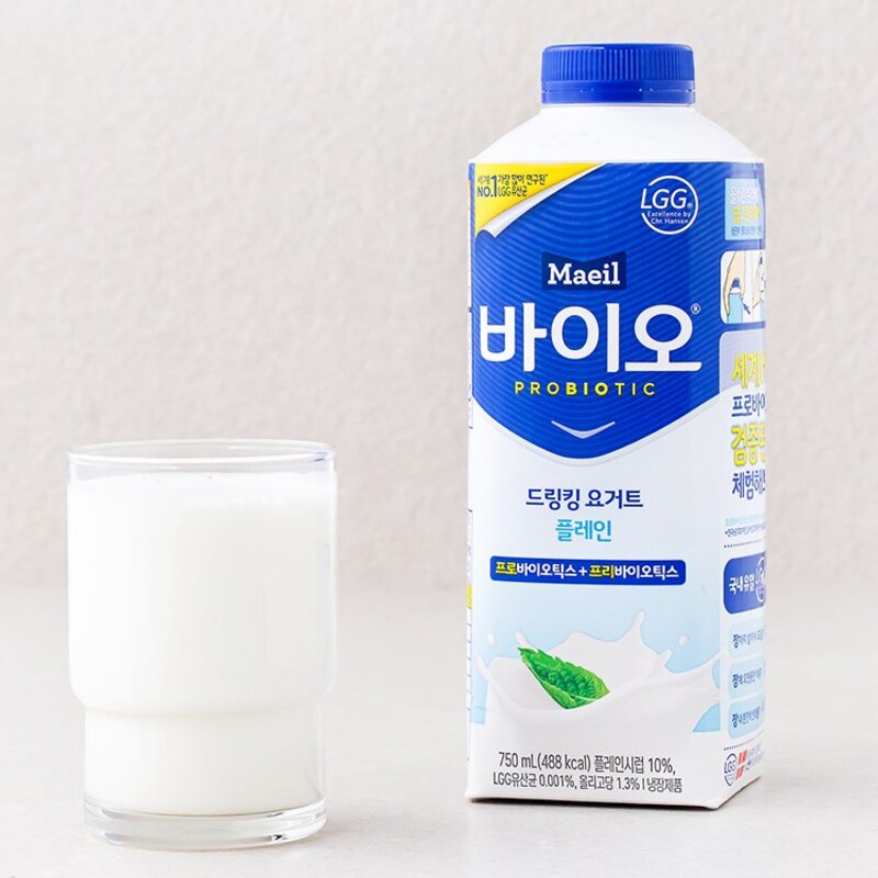 매일바이오 드링킹 플레인 요구르트, 750ml, 2개