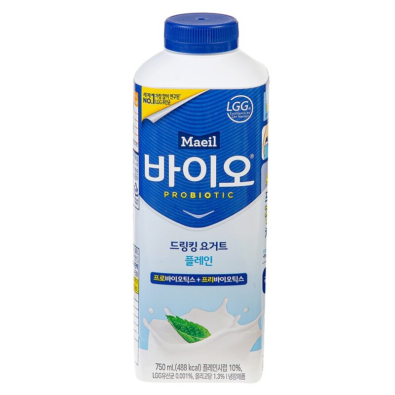 매일바이오 드링킹 플레인 요구르트, 750ml, 2개