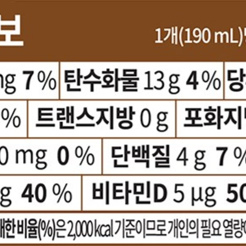 서울에프엔비 고칼슘 두유습관 검은콩 호두아몬드, 190ml, 48개