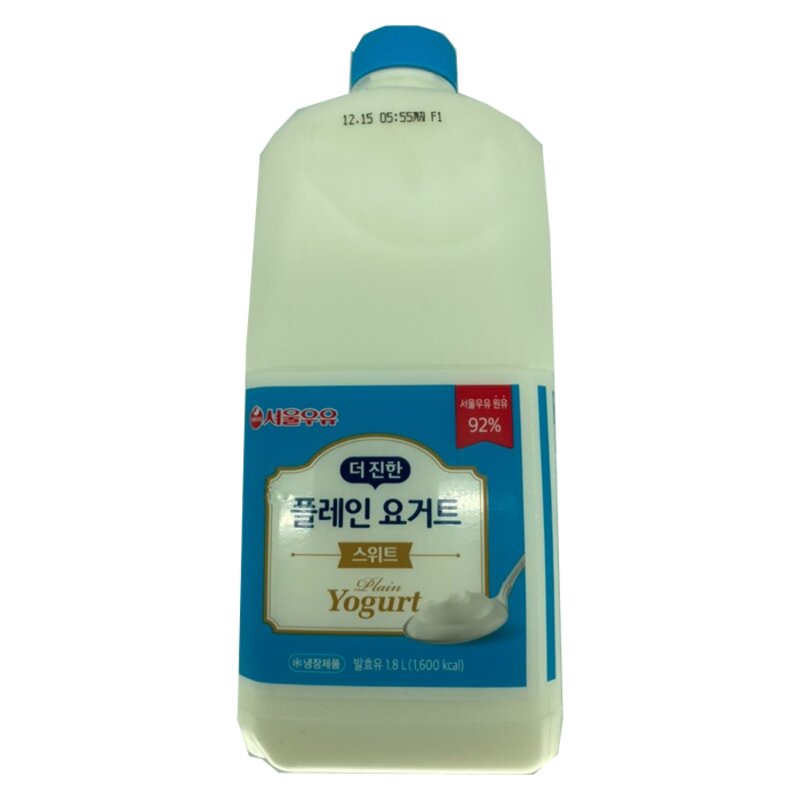 서울우유 더진한 플레인 요거트 스위트 1800ml, 1.8L, 1개