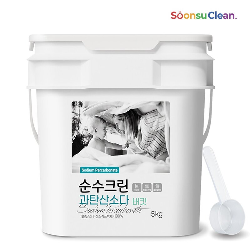 순수크린 과탄산소다 5kg 버킷 +스푼1개 대용량 1등급원료 산소계표백제, 1개