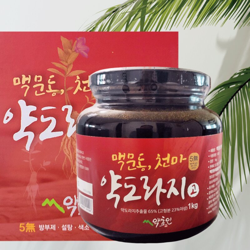 약초인 맥문동 천마 약도라지고 대용량 도라지청 약도라지 기관지 건강, 1kg, 1개, 1개입