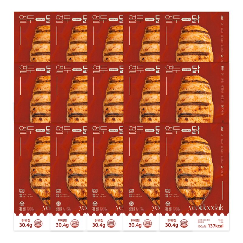 [열두닭] 오븐으로만 조리한 닭가슴살 오리지널 훈제맛, 100g, 10개