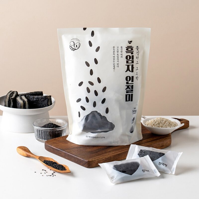 창억 흑임자인절미 개별포장떡 500g, 1개