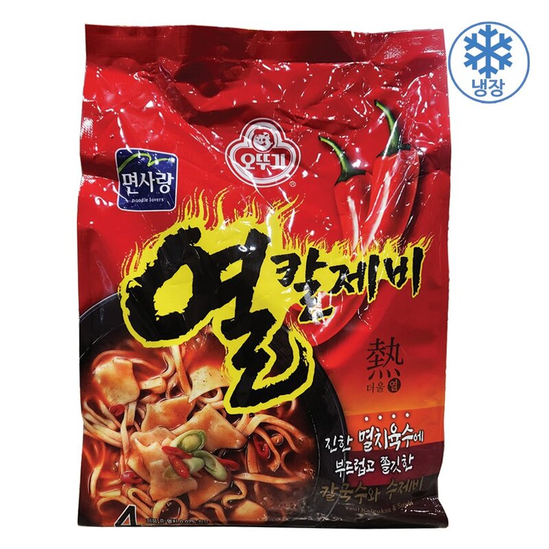 트레이더스 오뚜기 열칼제비 768g 얼큰 쫀득 수제비 칼국수 아이스박스+아이스팩 무료, 1개