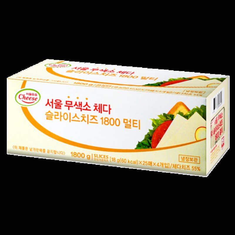 서울우유 체다슬라이스치즈 1.8kg 무색소, 1개