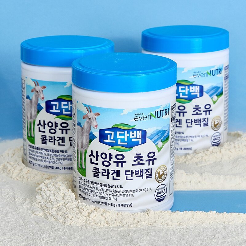 에버뉴트리 고단백 산양유 초유 콜라겐 단백질, 2개, 450g