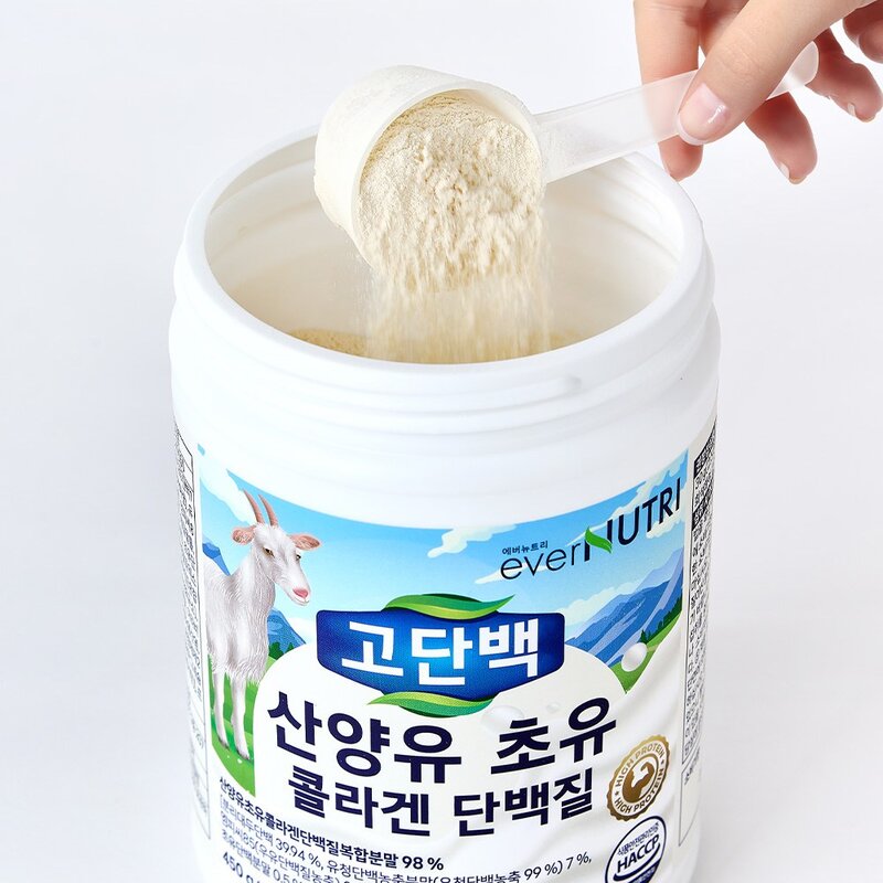 에버뉴트리 고단백 산양유 초유 콜라겐 단백질, 2개, 450g