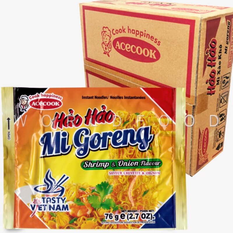 월드푸드 베트남 하오하오 미고랭 볶음 라면 MI GORENG 76g, 5개