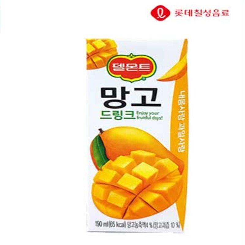 롯데 델몬트 망고 드링크 190ml x 32팩, 32개