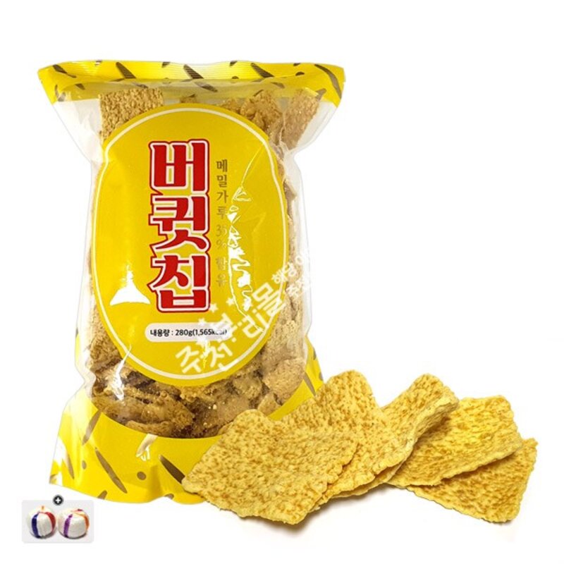 매콤한맛 버큇칩 메밀과자 대용량 간식 과자 안주, 280g, 3개