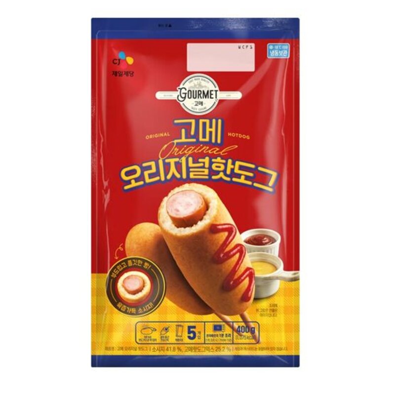 CJ 고메 오리지널 핫도그 400g, 5개