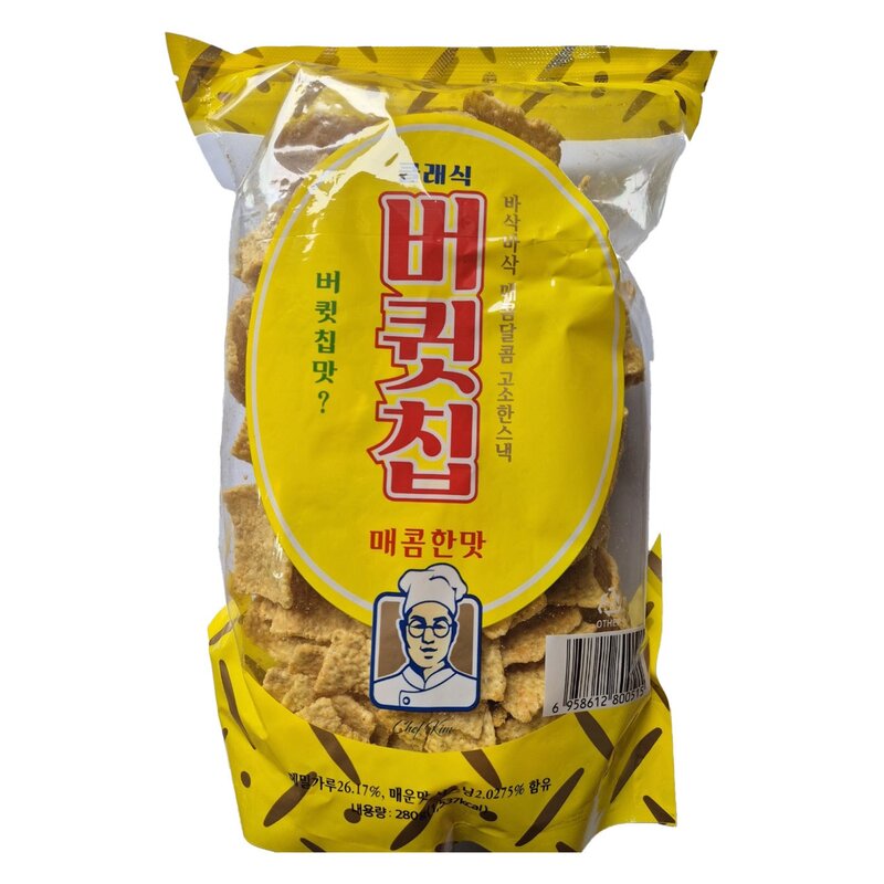 매콤한맛 버큇칩 메밀과자 대용량 간식 과자 안주, 280g, 2개