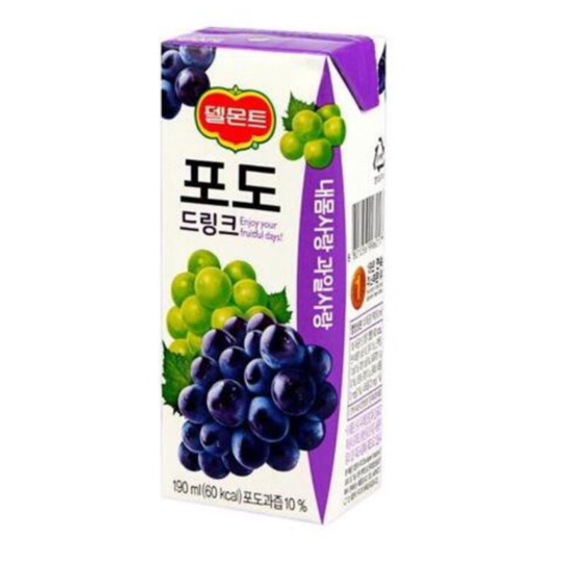 (190mlx32팩 혼합구성) 델몬트드링크팩 오렌지포도사과망고 주스 과즙음료, 190ml, 32개