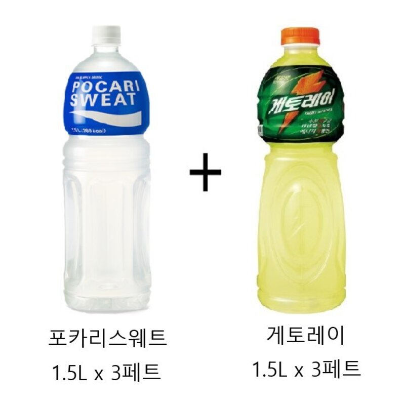 포카리 1.5L 6입+게토레이 1.5L 6입 총 12입, 12세트