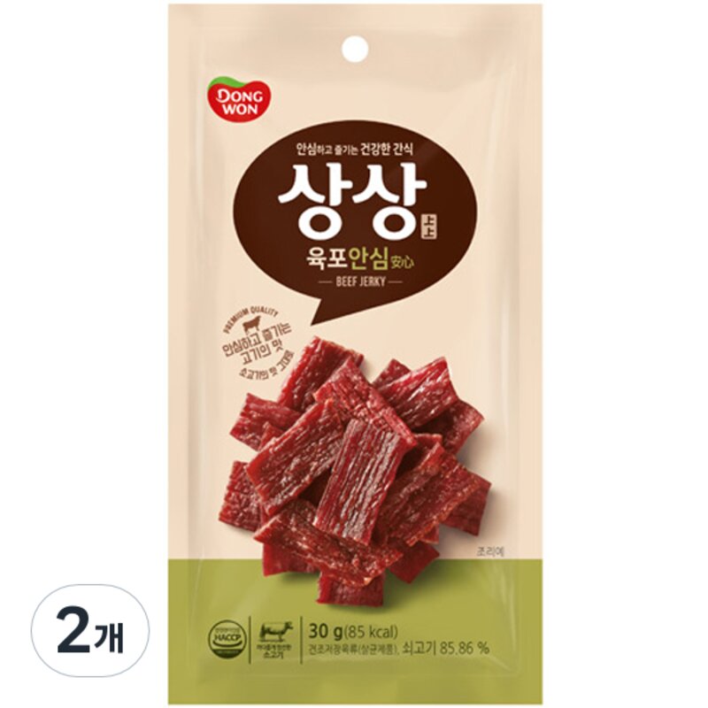 상상육포 안심, 30g, 6개