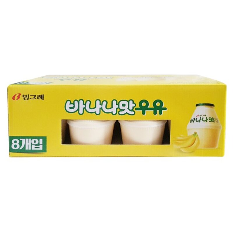 빙그레 단지우유 바나나맛 우유 240ml x 16개