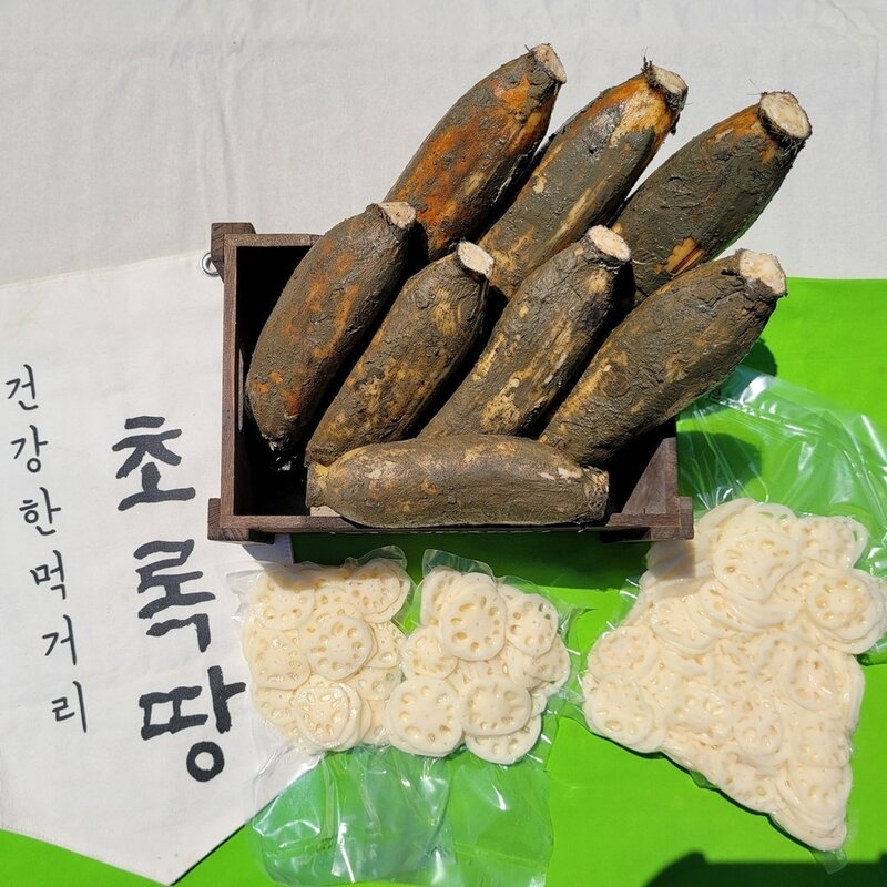 친환경 세척통연근 / 연근채 1kg / 400g 국산 무농약 슬라이스 연근, 1박스, 연근채 400g-1팩