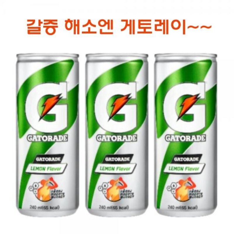 게토레이(레몬)240ml 30캔 MM129963, 30개, 0.24l